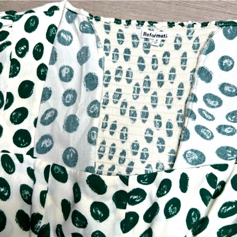 Reformation Calla Print Top, Tapioca Print, size 6 - Picture 7 of 7